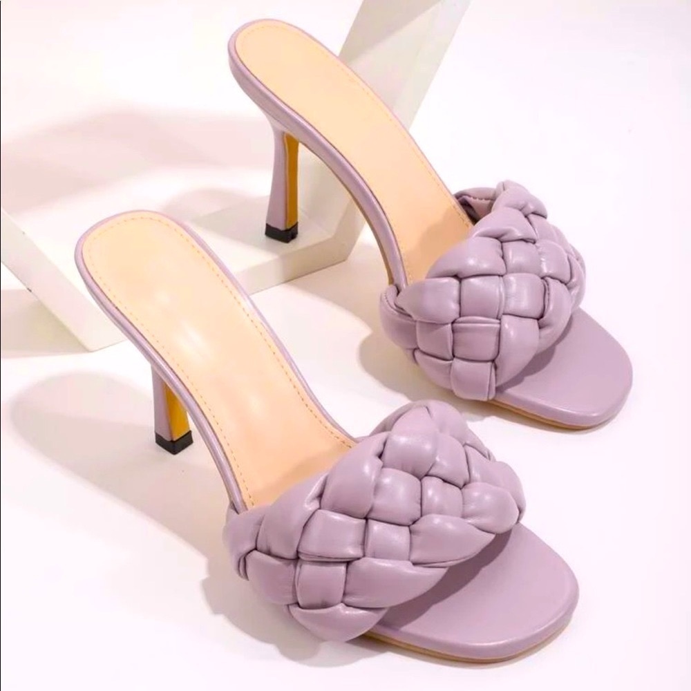 Braided Heeled Mules